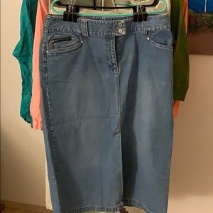 Faded Glory Stretch Denim Skirt